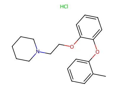 Phenetole, beta-piperidino-o-(o-tolyloxy)-, hydrochloride structure