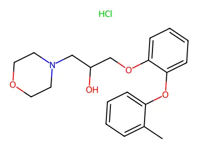 2-Propanol, 1-morpholino-3-(o-(o-tolyloxy)phenoxy)-, hydrochloride structure