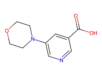 5-(Morpholin-4-yl)pyridine-3-carboxylic acid structure