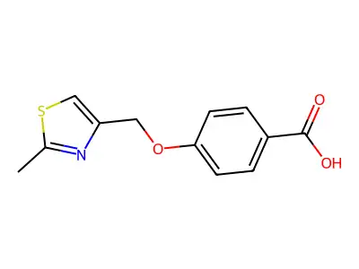 4-[(2-methyl-1,3-thiazol-4-yl)methoxy]benzoic Acid structure