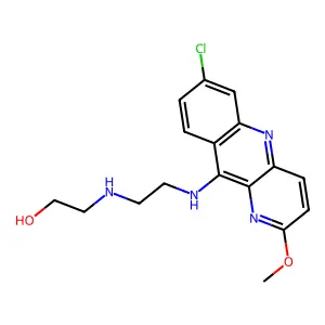 2-[[2-[(7-Chloro-2-methoxybenzo[b]-1,5-naphthyridin-10-yl)amino]ethyl]amino]ethanol structure