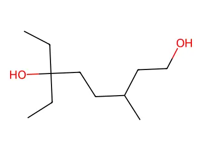 6-Ethyl-3-methyloctane-1,6-diol structure