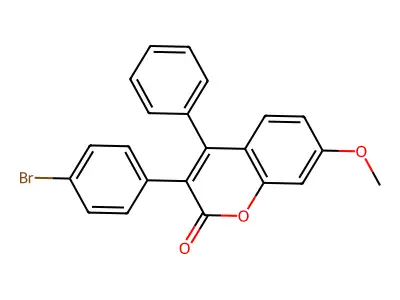 3-(4-Bromophenyl)-7-methoxy-4-phenylchromen-2-one structure