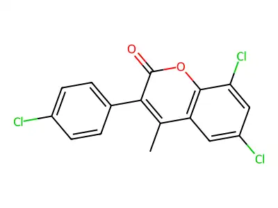 6,8-Dichloro-3-(4-chlorophenyl)-4-methylchromen-2-one structure