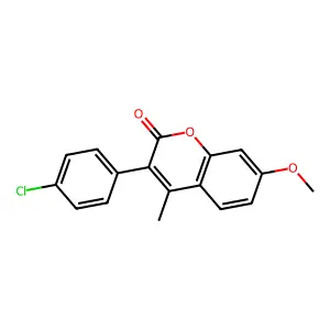 3-(4-Chlorophenyl)-7-methoxy-4-methylchromen-2-one structure