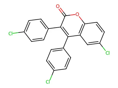 6-Chloro-3,4-bis(4-chlorophenyl)chromen-2-one structure