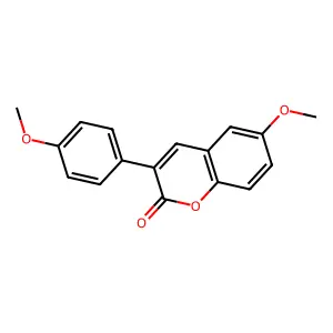 Coumarine, 6-methoxy-3-(4-methoxyphenyl)- structure