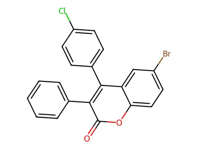 6-Bromo-4-(4-chlorophenyl)-3-phenylchromen-2-one structure