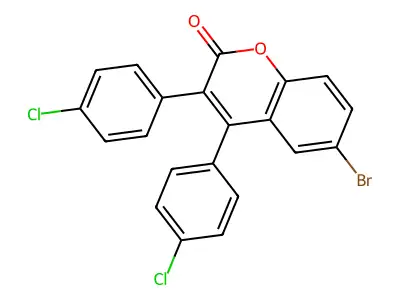 6-Bromo-3,4-bis(4-chlorophenyl)chromen-2-one structure