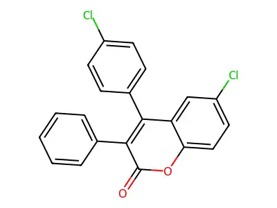 6-Chloro-4-(4-chlorophenyl)-3-phenylchromen-2-one structure