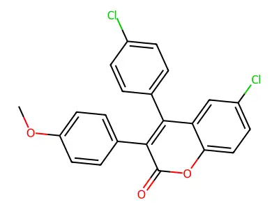 6-Chloro-4-(4-chlorophenyl)-3-(4-methoxyphenyl)chromen-2-one structure