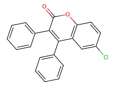6-Chloro-3,4-diphenylcoumarin structure