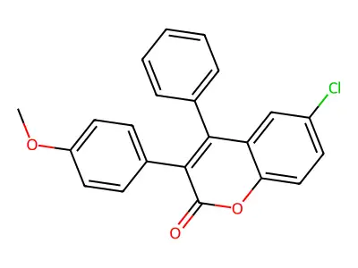 6-Chloro-3-(4-methoxyphenyl)-4-phenylchromen-2-one structure