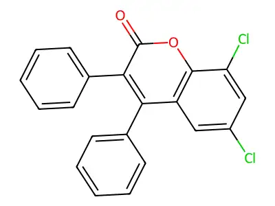 6,8-Dichloro-3,4-diphenylcoumarin structure
