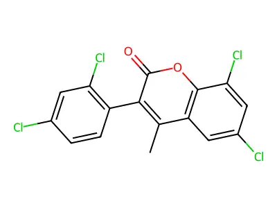 6,8-Dichloro-3-(2,4-dichlorophenyl)-4-methylchromen-2-one structure