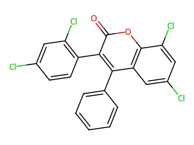 6,8-Dichloro-3-(2,4-dichlorophenyl)-4-phenylchromen-2-one structure
