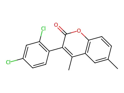3-(2,4-Dichlorophenyl)-4,6-dimethylchromen-2-one structure