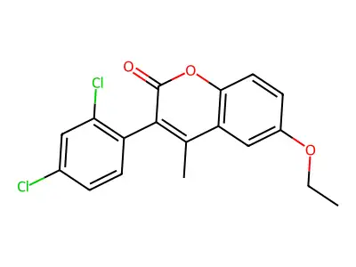 3-(2,4-Dichlorophenyl)-6-ethoxy-4-methylchromen-2-one structure