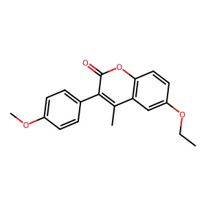 6-Ethoxy-3-(4-methoxyphenyl)-4-methylchromen-2-one structure
