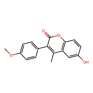 6-hydroxy-3-(4-methoxyphenyl)-4-methyl-2H-chromen-2-one structure