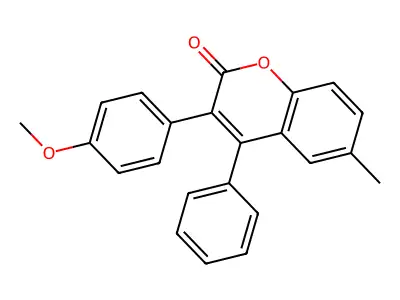 3-(4-Methoxyphenyl)-6-methyl-4-phenylchromen-2-one structure
