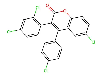 6-Chloro-4-(4-chlorophenyl)-3-(2,4-dichlorophenyl)chromen-2-one structure