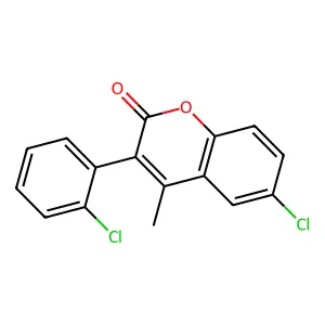 6-Chloro-3-(2-chlorophenyl)-4-methylchromen-2-one structure