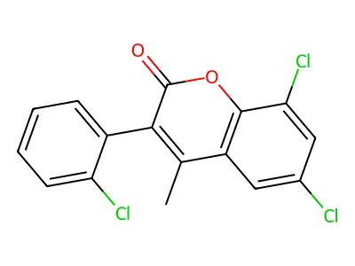 6,8-Dichloro-3-(2-chlorophenyl)-4-methylchromen-2-one structure