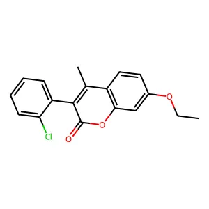 3-(2-Chlorophenyl)-7-ethoxy-4-methylchromen-2-one structure