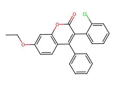 3-(2-Chlorophenyl)-7-ethoxy-4-phenylchromen-2-one structure