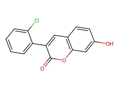 3-(2-Chlorophenyl)-7-hydroxychromen-2-one structure