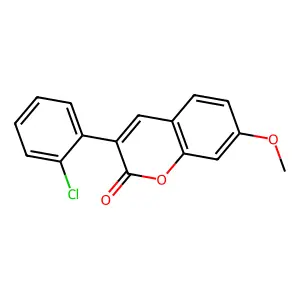 3-(2-Chlorophenyl)-7-methoxychromen-2-one structure