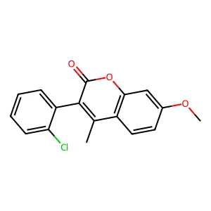 3-(2-Chlorophenyl)-7-methoxy-4-methylchromen-2-one structure