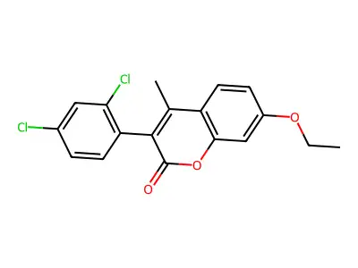 3-(2,4-Dichlorophenyl)-7-ethoxy-4-methylchromen-2-one structure