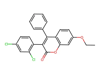3-(2,4-Dichlorophenyl)-7-ethoxy-4-phenylchromen-2-one structure