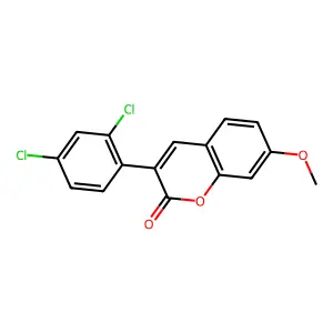 3(2',4'-Dichlorophenyl)-7-methoxycoumarin structure