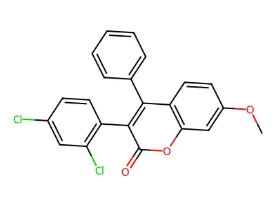 3-(2,4-Dichlorophenyl)-7-methoxy-4-phenylchromen-2-one structure