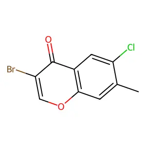 3-Bromo-6-chloro-7-methylchromen-4-one structure