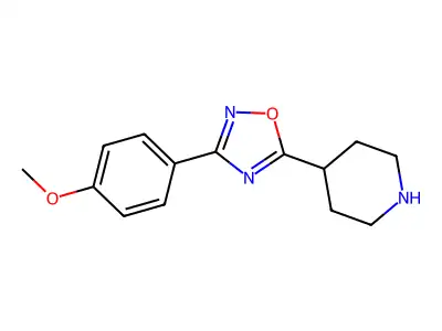 4-[3-(4-Methoxyphenyl)-1,2,4-oxadiazol-5-yl]piperidine structure