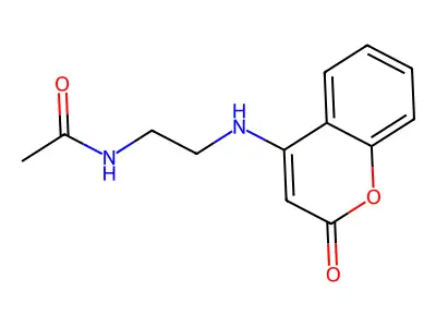N-[2-[(2-Oxo-2H-1-benzopyran-4-yl)amino]ethyl]acetamide structure