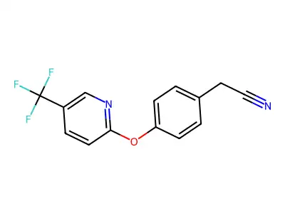 2-(4-((5-(Trifluoromethyl)pyridin-2-yl)oxy)phenyl)acetonitrile structure