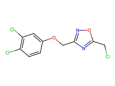 5-(Chloromethyl)-3-[(3,4-dichlorophenoxy)methyl]-1,2,4-oxadiazole structure