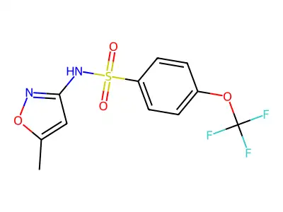 Benzenesulfonamide, N-(5-methyl-3-isoxazolyl)-4-(trifluoromethoxy)- structure
