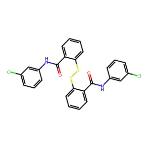 2,2'-Dithiobis(N-(3-chlorophenyl)benzamide) structure