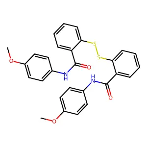 Benzamide, 2,2'-dithiobis[N-(4-methoxyphenyl)- structure