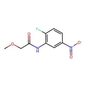 N-(2-fluoro-5-nitrophenyl)-2-methoxyacetamide structure
