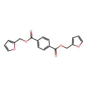 1,4-Benzenedicarboxylic acid, bis(2-furanylmethyl) ester structure