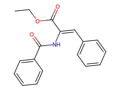 Ethyl 2-benzoylamino-3-phenyl-2-propenoate structure