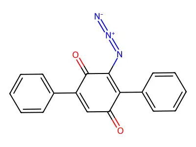3-Azido-2,5-diphenylcyclohexa-2,5-diene-1,4-dione structure