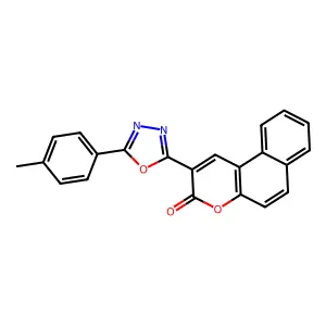 2-[5-(4-Methylphenyl)-1,3,4-oxadiazol-2-yl]benzo[f]chromen-3-one structure